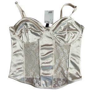 Coquette H&M lace satin corset top